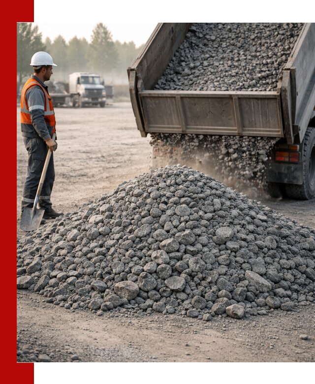 Гранитный щебень фракции 100–201 для строительства в Мурманске