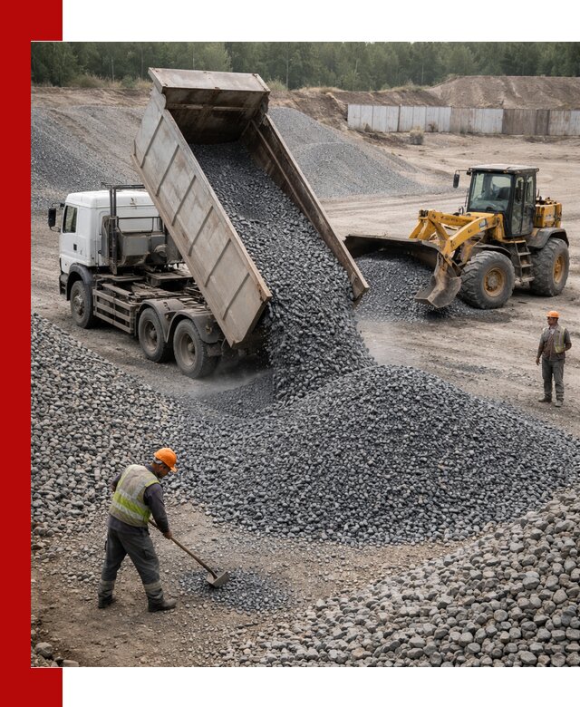 Щебень габбро-диабаз фр. 5-20 с доставкой в Мурманске