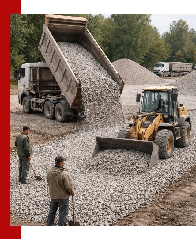 Купить гравийный щебень фракция 20-40 в Мурманске с доставкой