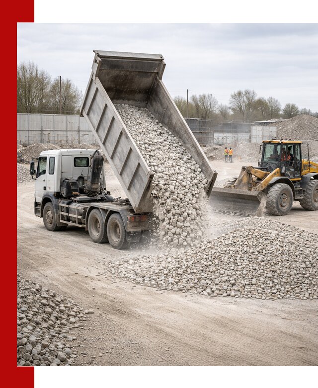 Доставка и продажа известнякового щебня в Мурманске