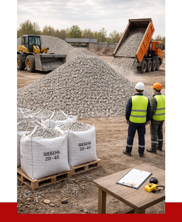 Известняковый щебень 20-40 в Мурманске от 2159 р. ПРОНЕРУДМрм