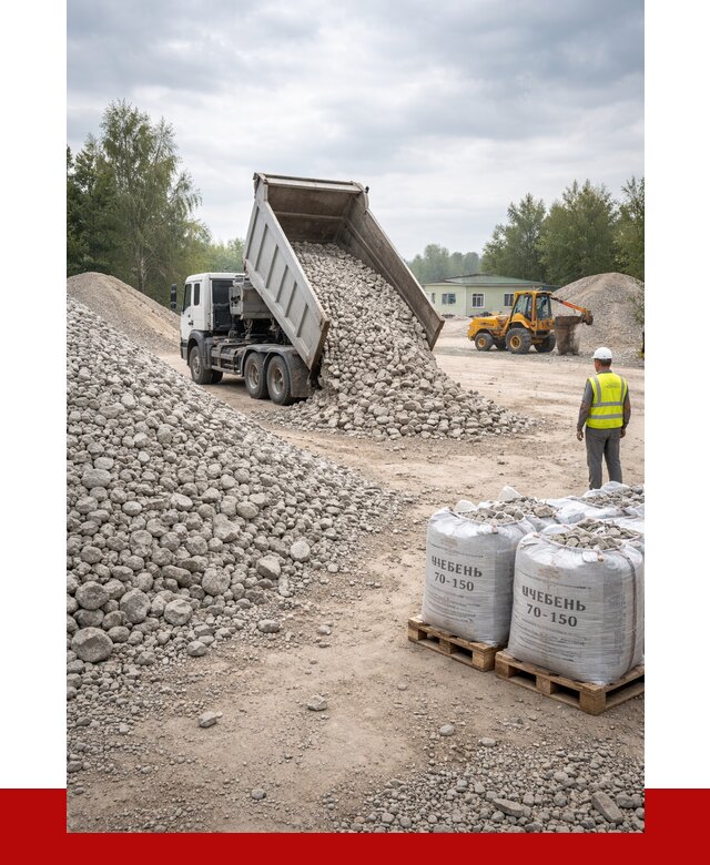 Известняковый щебень фракция 70-150 в Мурманске от 1285 р. | ПРОНЕРУДМрм