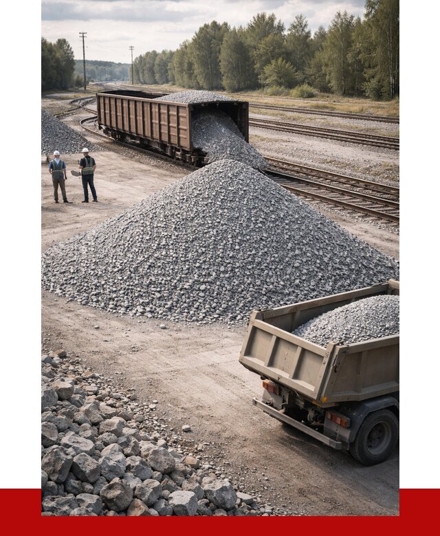 Железнодорожный щебень 20-60 в Мурманске от 1748 р. | ПРОНЕРУДМрм