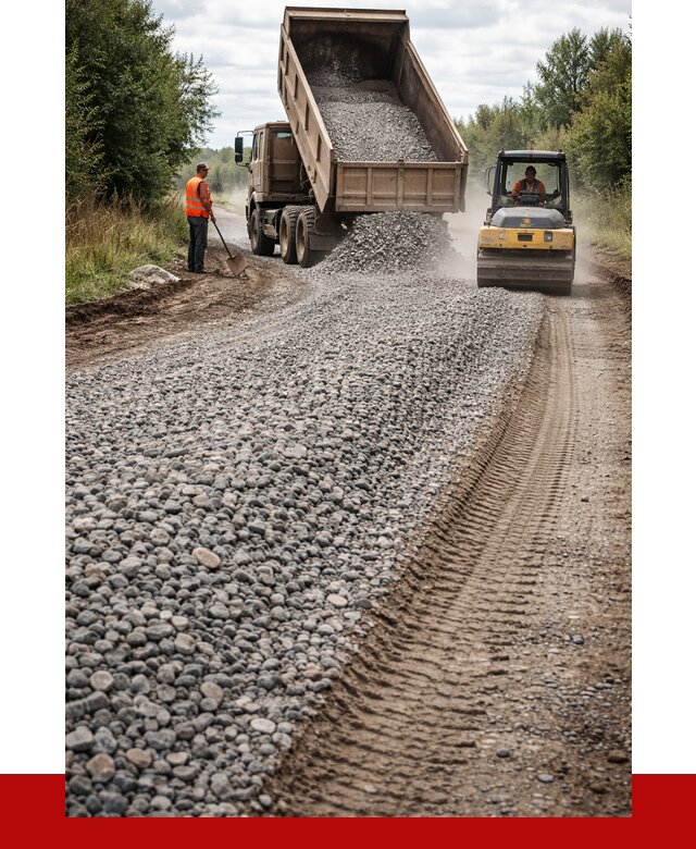 Щебень для отсыпки дороги в Мурманске от 2776 р. ПРОНЕРУДМрм