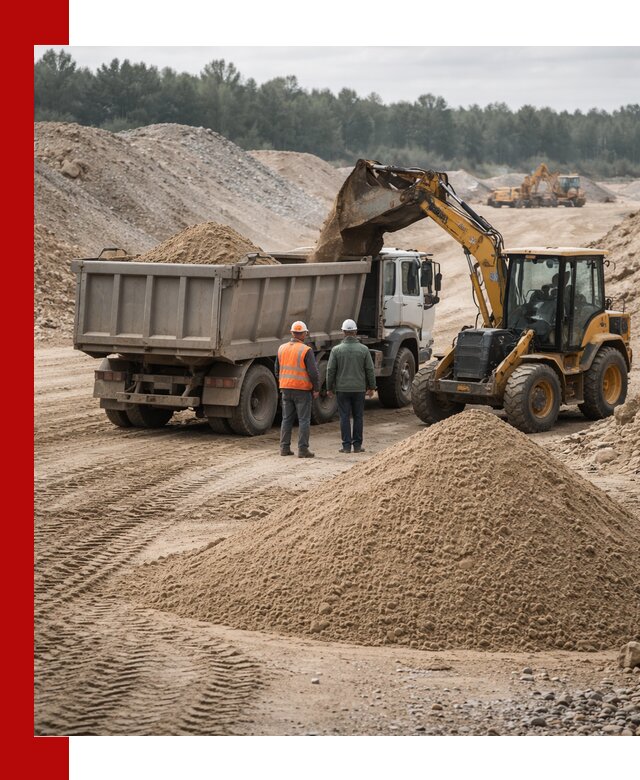 Карьерный среднезернистый песок с доставкой в Мурманске