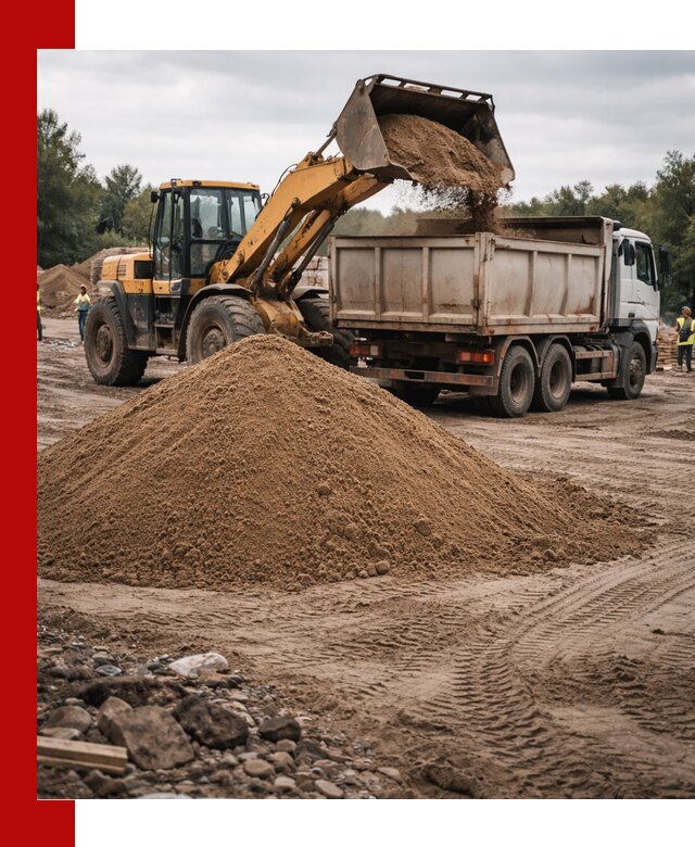 Доставка речного песка навалом в Мурманске быстро и выгодно