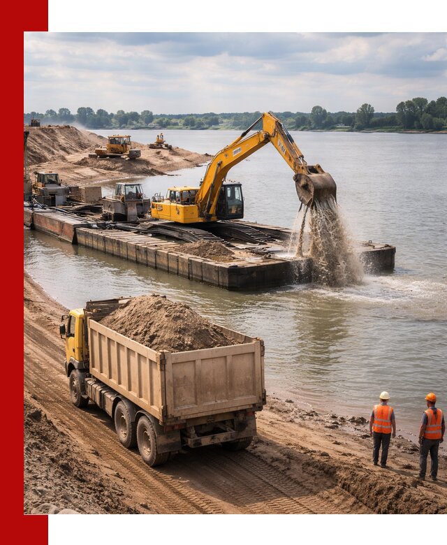 Намывной песок с доставкой в Мурманске оптом и в розницу