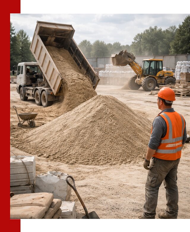 Доставка строительного песка с самосвалом в Мурманске