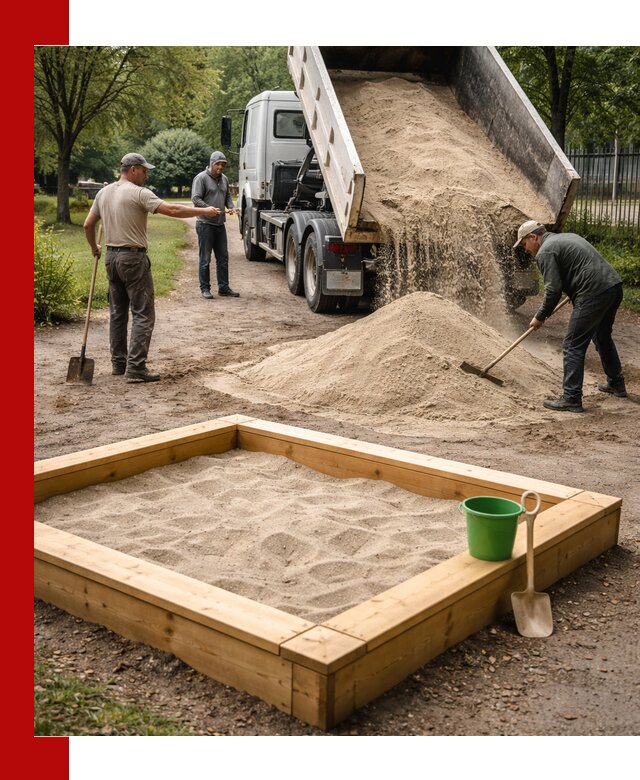 Песок для песочницы с доставкой в Мурманске недорого и чистый