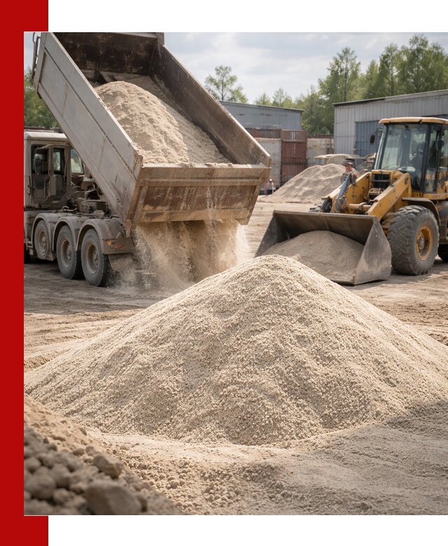 Кварцевый песок с доставкой в Мурманске для строительных работ