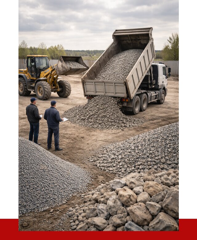 Гравий и камень с доставкой в Мурманске от 4318 р. - ПРОНЕРУДМрм