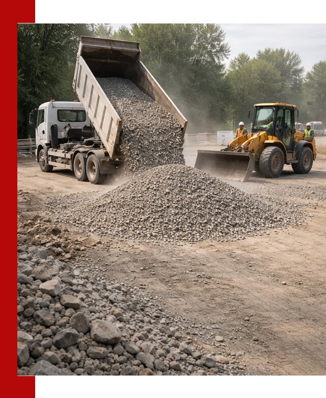 Гравий фракция 5–20 доставка в Мурманске оптом и в розницу