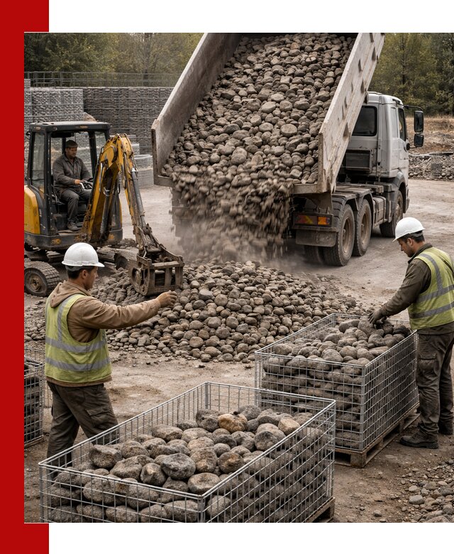 Камень для габионов фракция 100–201 в Мурманске