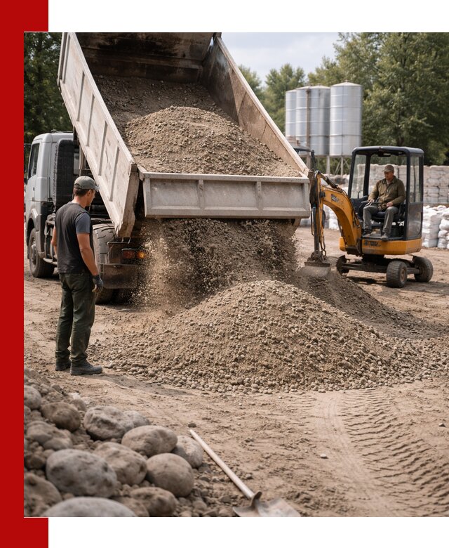 Доставка ПГС С3 в Мурманске самосвалами и миксерами