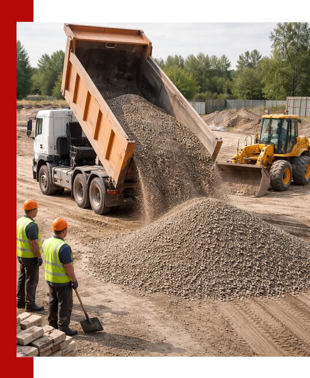 Доставка щебёночно-песчаной смеси ЩПС С7 в Мурманске