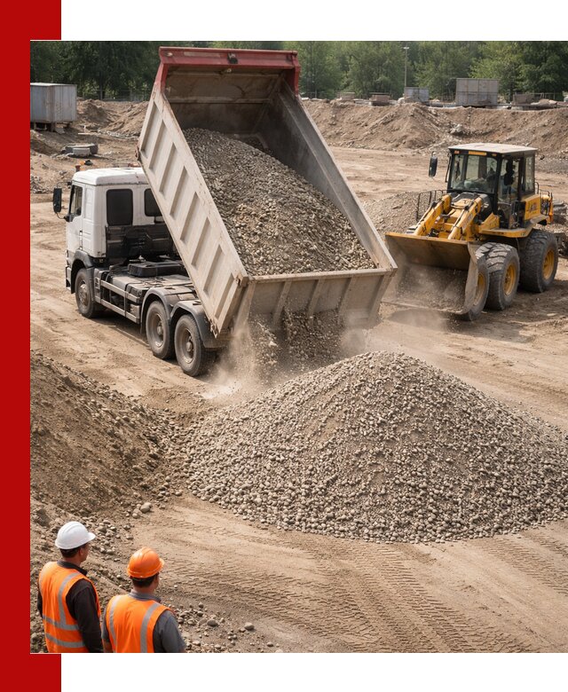 Щебень с песком (ЩГПС С2) с доставкой в Мурманске