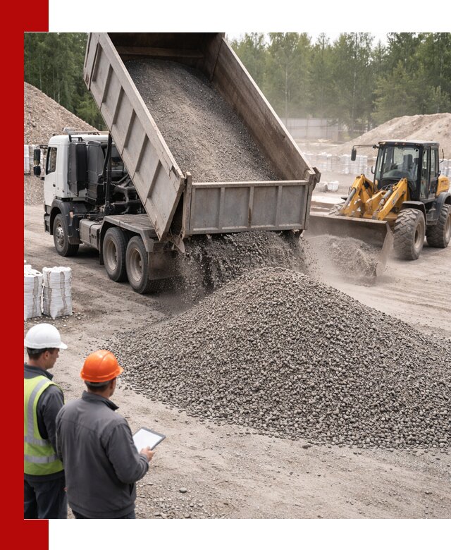 Доставка и продажа гранитного отсева 0-10 в Мурманске