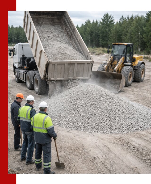 Известняковый отсев 0-5 доставка в Мурманске быстро и выгодно