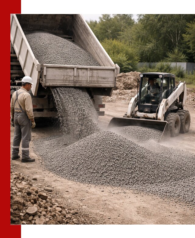 Доставка гравийного отсева 0-5 в Мурманске оптом и в розницу