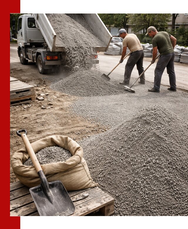 Отсев для тротуарной плитки в Мурманске — доставка и укладка