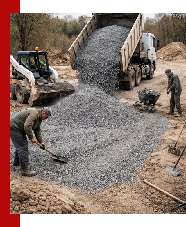 Отсев для подсыпки в Мурманске — доставка и подсыпка на участок