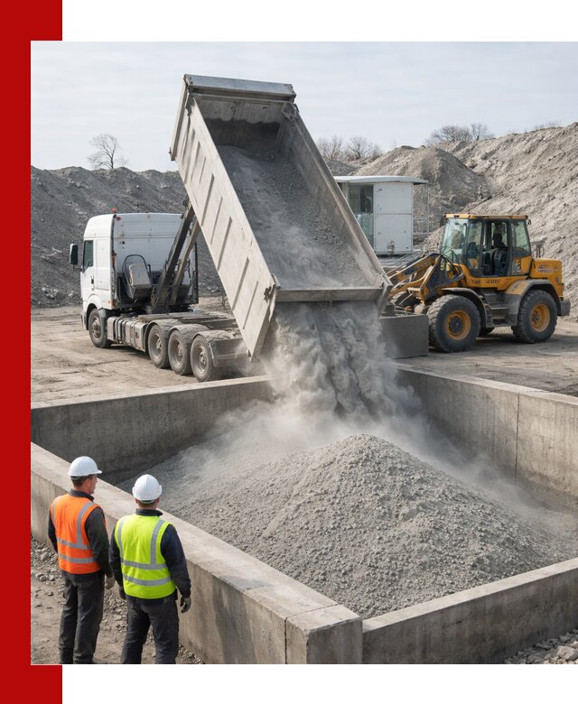 Доставка цемента навалом в Мурманске крупными партиями