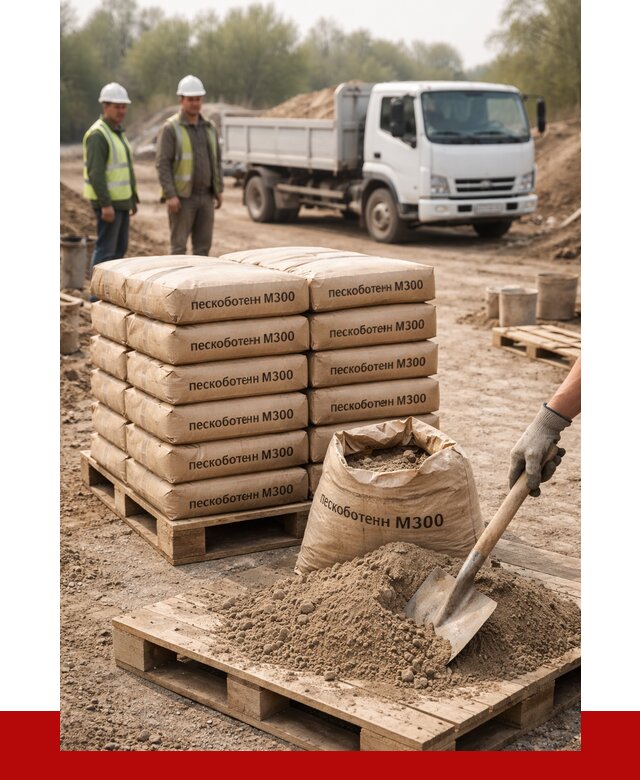 Пескобетон М300 в Мурманске с доставкой от 4781 р. за куб | ПРОНЕРУДМрм