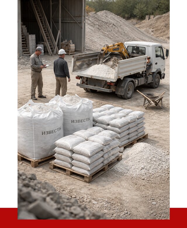 Известь строительная в Мурманске с доставкой от 4318 р. | ПРОНЕРУДМрм