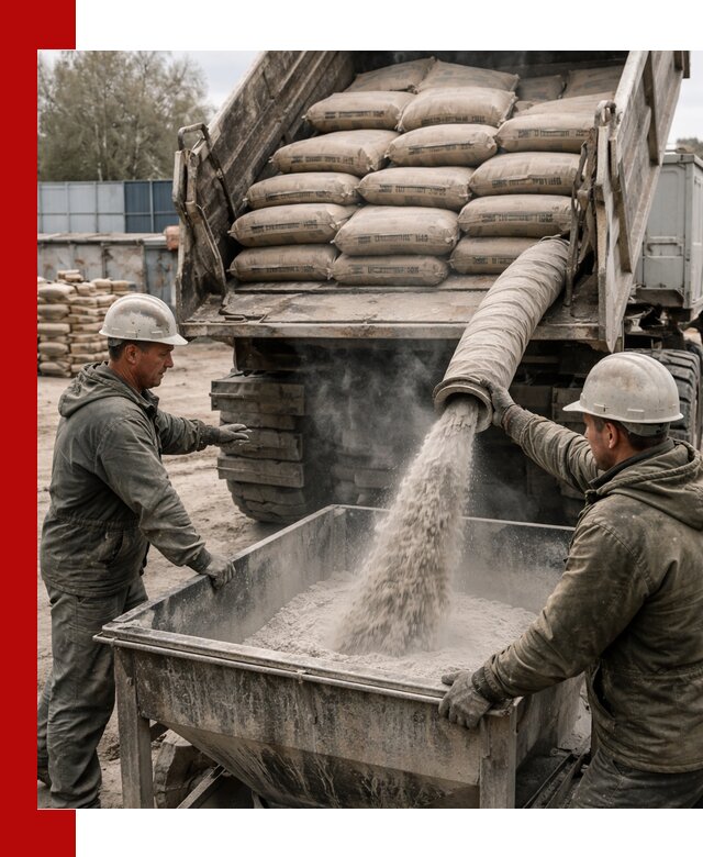 Доставка цемента М400 в Мурманске оптом и в розницу