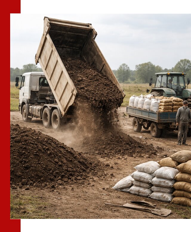 Доставка грунта и удобрений оптом в Мурманске для сельхоз и строительства
