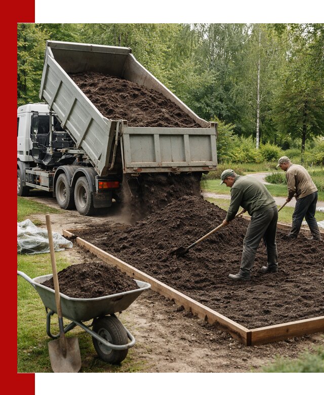 Доставка грунта для озеленения и благоустройства в Мурманске