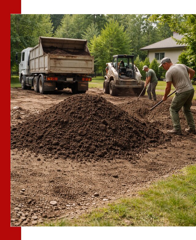 Доставка и укладка грунта для газона в Мурманске