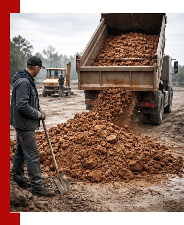 Глина для засыпки в Мурманске с доставкой самосвалами