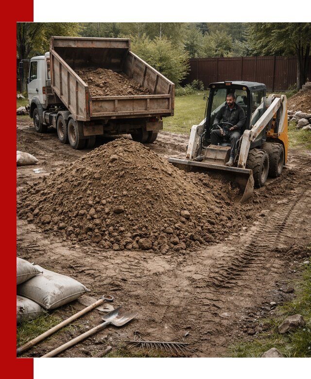 Суглинок для планировки участков в Мурманске с доставкой и выгрузкой