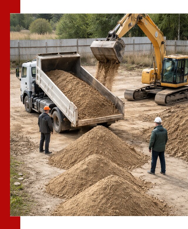 Доставка супеси вагонными и автопартиями в Мурманске