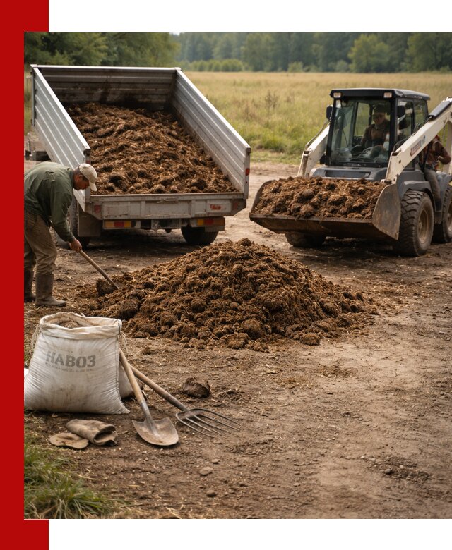 Доставка конского навоза в Мурманске с разгрузкой и доставкой на объект