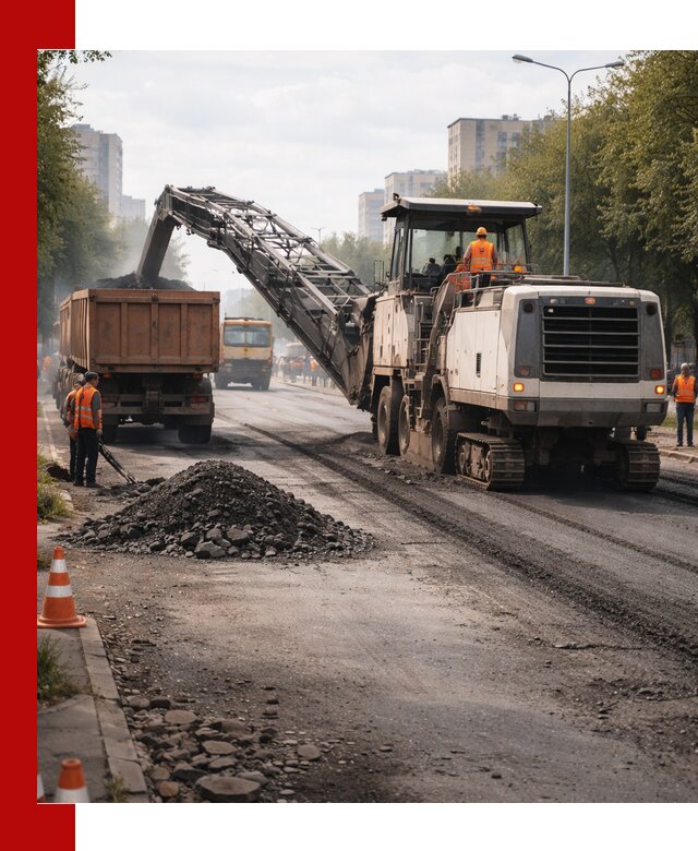 Фрезерованный асфальт в Мурманске — удаление и вывоз старого покрытия