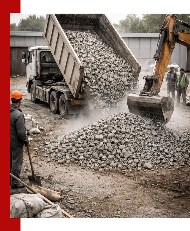 Доставка дробленого бетона в Мурманске оптом и в розницу