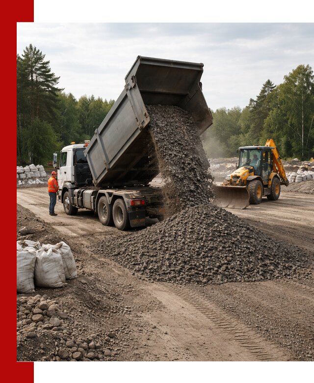 Доставка дробленого асфальта в Мурманске для дорожных работ
