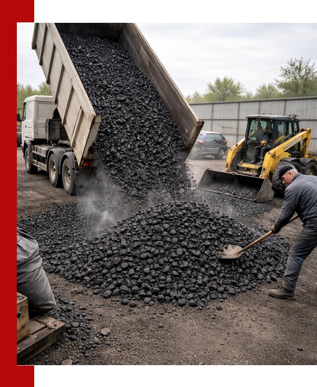 Доставка угля орех в Мурманске оптом и в розницу