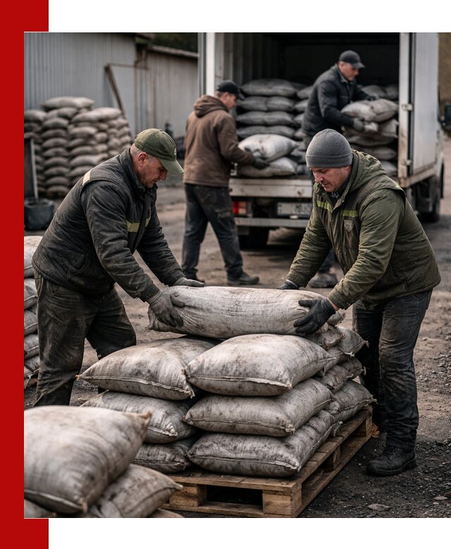Доставка угля в мешках по выгодным ценам в Мурманске