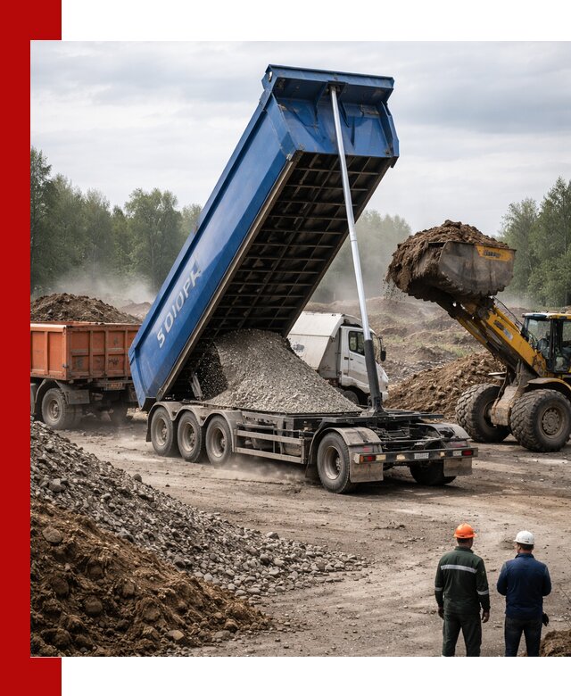 Аренда тонар 40 тонн в Мурманске с доставкой материалов