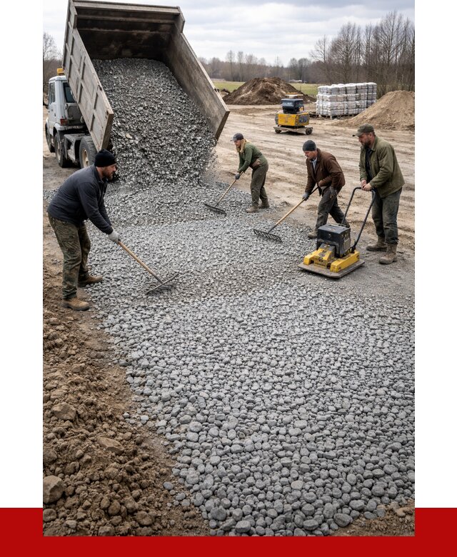 Устройство щебеночной подушки в Мурманске от 4627 р. ПРОНЕРУДМрм