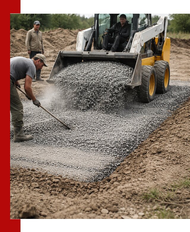 Устройство щебеночной подушки в Мурманске для дорог и фундаментов