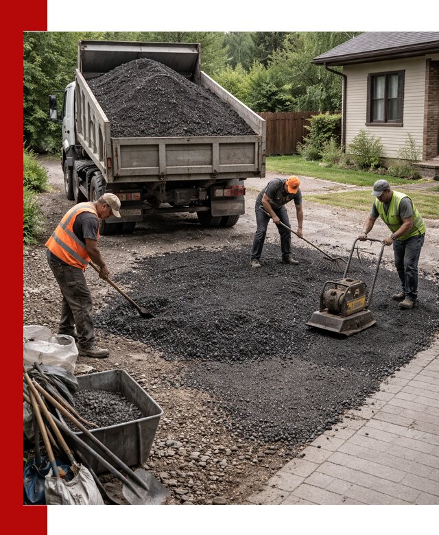 Асфальтовая крошка для двора с доставкой в Мурманске